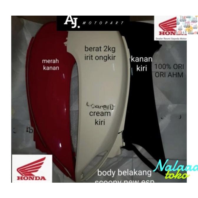 promo NALA cover body belakang scoopy f1 ori motor sparepart