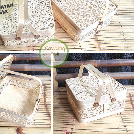 Keranjang Rantang Hampers Anyaman Bambu Kotak Hantaran Pernikahan - Mata Itik
