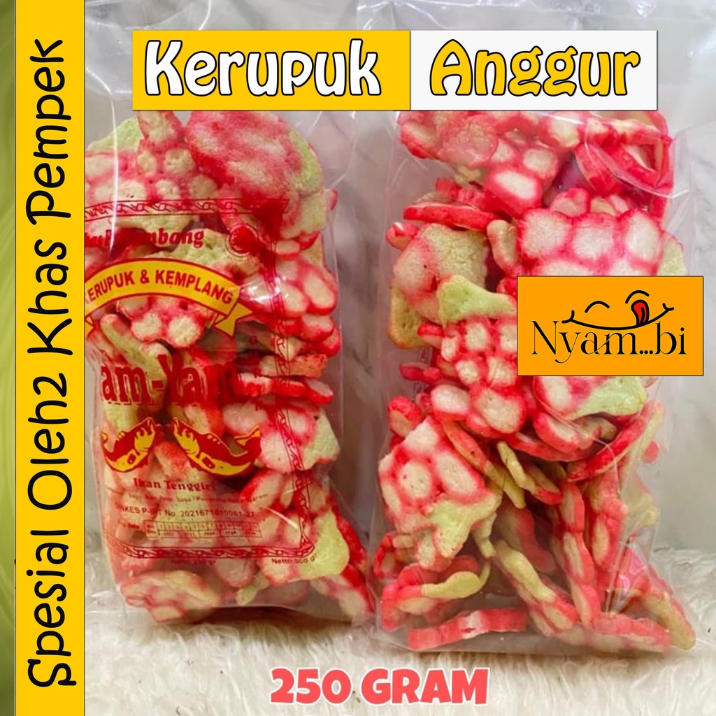 

Kerupuk Kemplang Anggur Palembang 250 Gram | Kerupuk Anggur Ikan