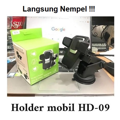 Super Laris Promo Holder HP Mobil ORIGINAL HD 09 360 Degree Rotation Car Holder Gratis Charger Mobil/ Batok Saver Mobil