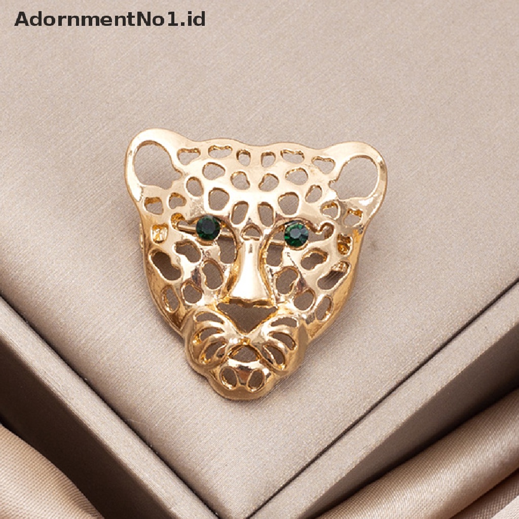 Bros Pin Desain Kepala Hewan Leopard Burung Hantu Harimau 004 AdornmentNo1 Untuk Hadiah Perhiasan Wanita