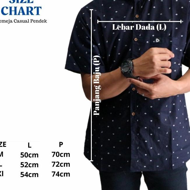 kemeja pria lengan pendek kemeja distro cowok motif 022 - bigsale14, M