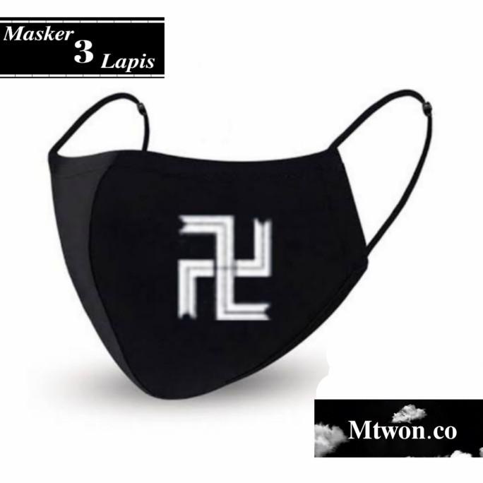 Masker TOKYO REVENGER / black 3ply Earloop / pria wanita dewasa 45-mtwon Murah