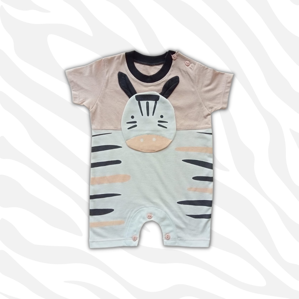 romper anak laki laki 3 6 12 bulan ZEBRA ROMPER jumper anak bayi jumper anak baru lahir SNI