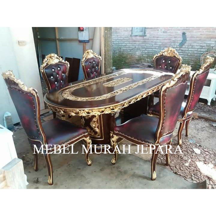 meja makan ganesha ukirana jati jepara, mebel jepara, furniture