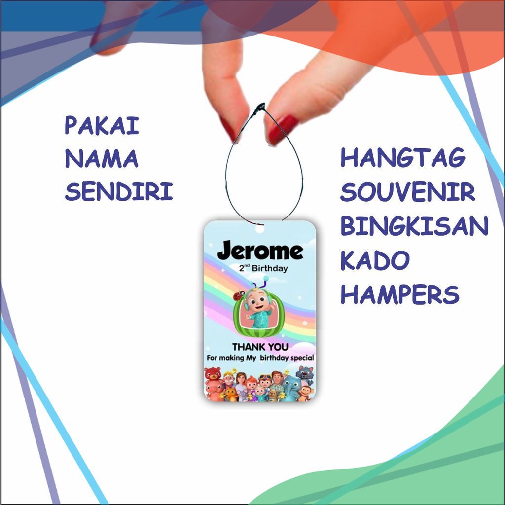 Kartu Ucapan terima kasih ulang tahun thankyou card hangtag birthday Anak Free Tali Labelle Jaya