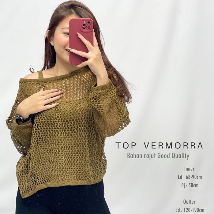 HOPYLOVY - TOP VERMORRA RAJUT / ATASAN + INNER RAJUT / Fashion Wanita