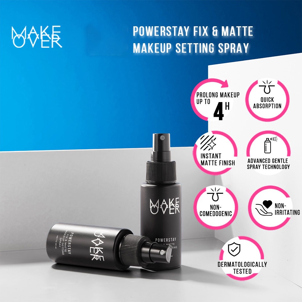 MAKE OVER Setting Spray Powerstay Fix &amp; Matte Makeup