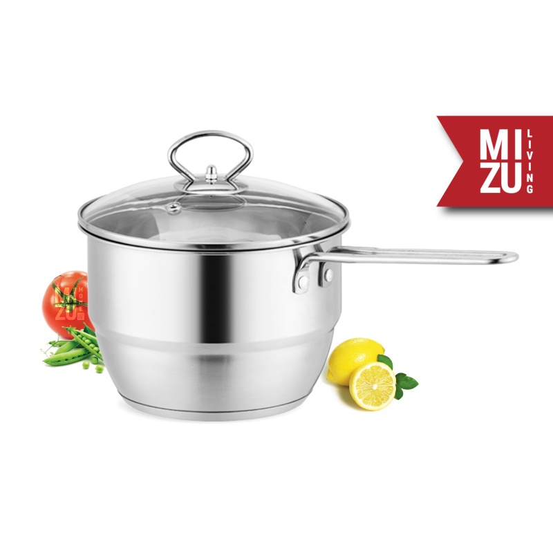 MIZU MUSHINABE Steamer Pot 18CM 2.2L Panci + Kukusan Stainless Steel 304