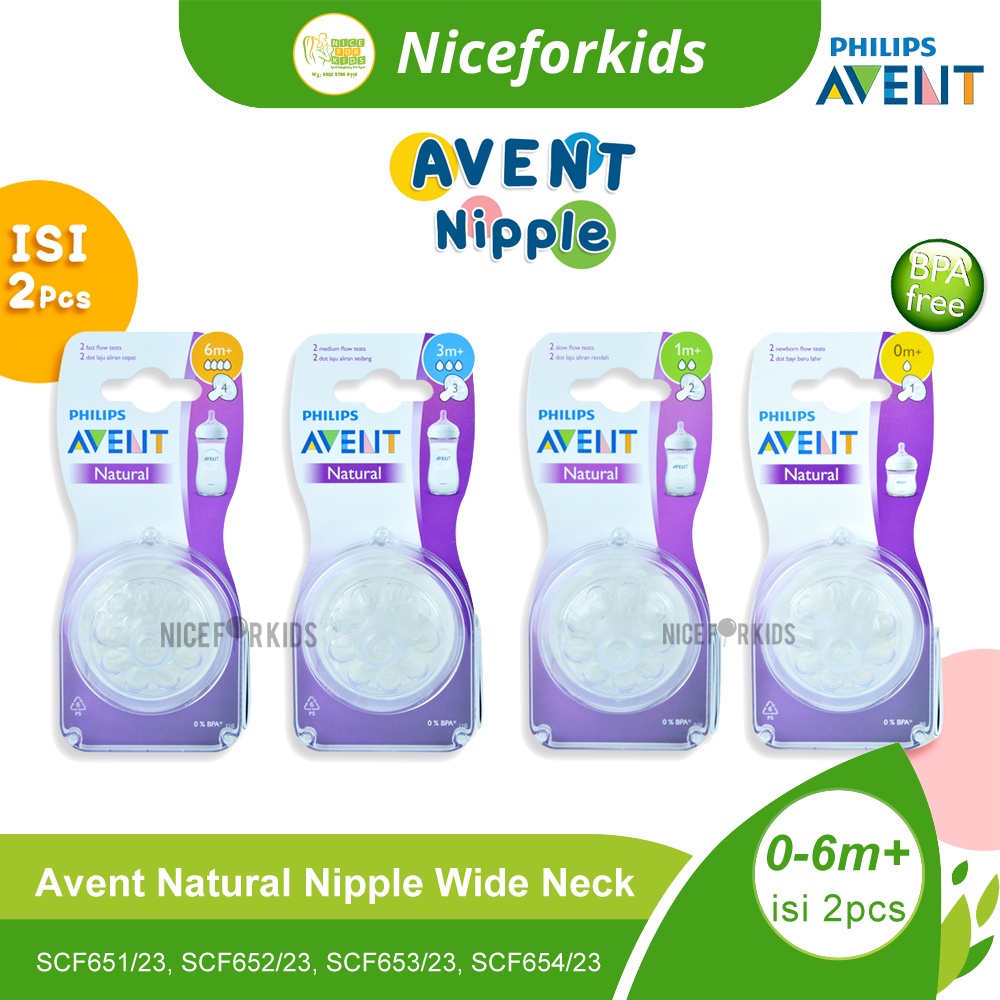 Avent Nipple Wide Neck / Dot Botol Susu Avent Wide Neck