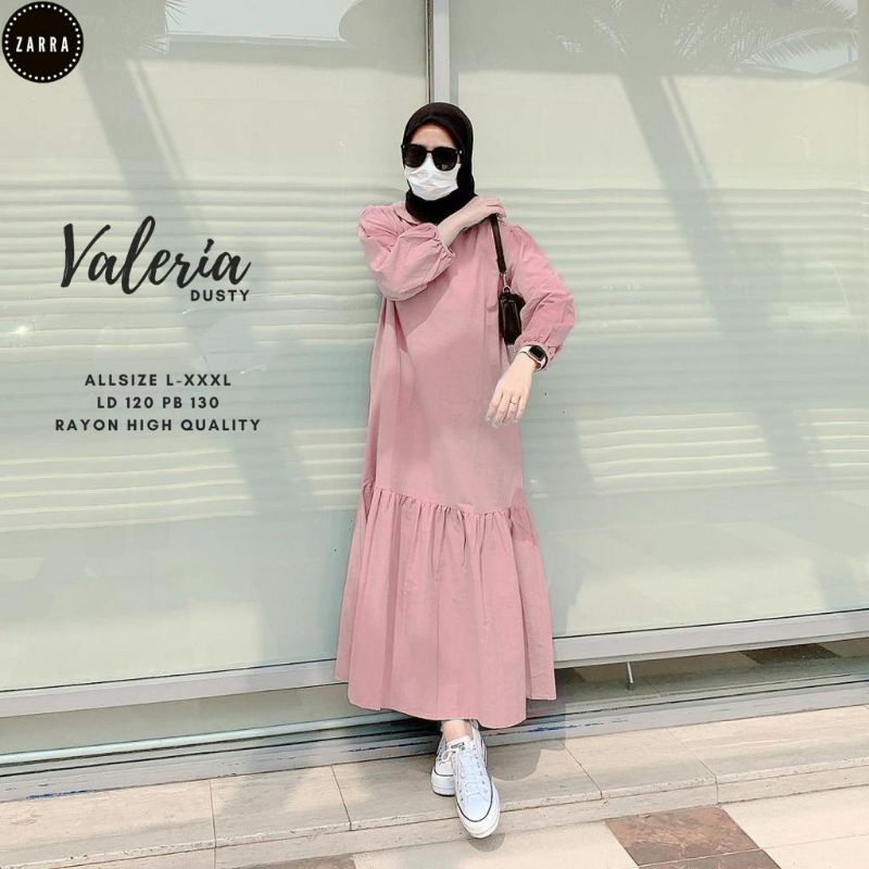 (BISA COD)#JUMBO LD 120 CM#VALERIA BAJU GAMIS WANITA TERBARU