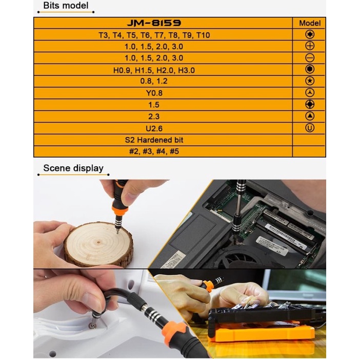 Jakemy JM-8159 34 in 1 Obeng Set