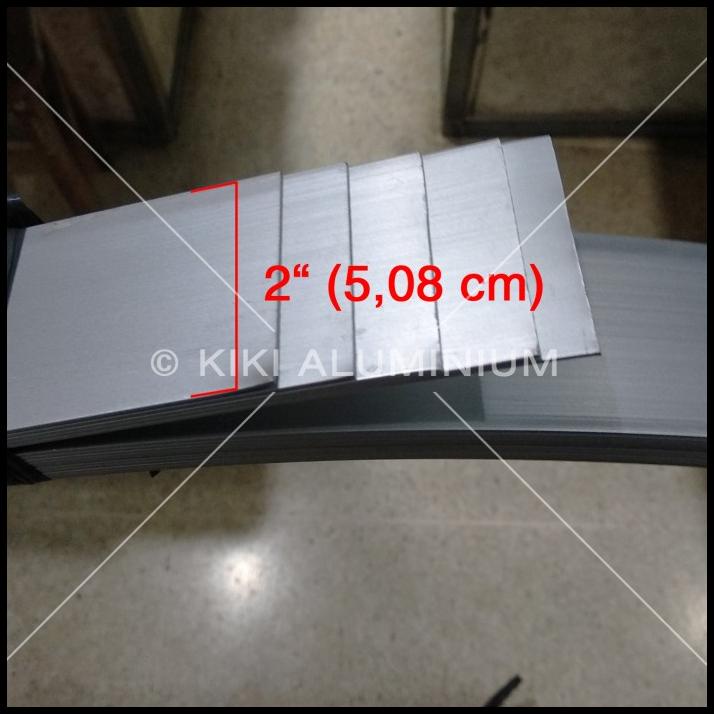 Plat Strip Aluminium 2" (5 Cm), Tbl. 1,15 Mm, Pjg. 6 Meter