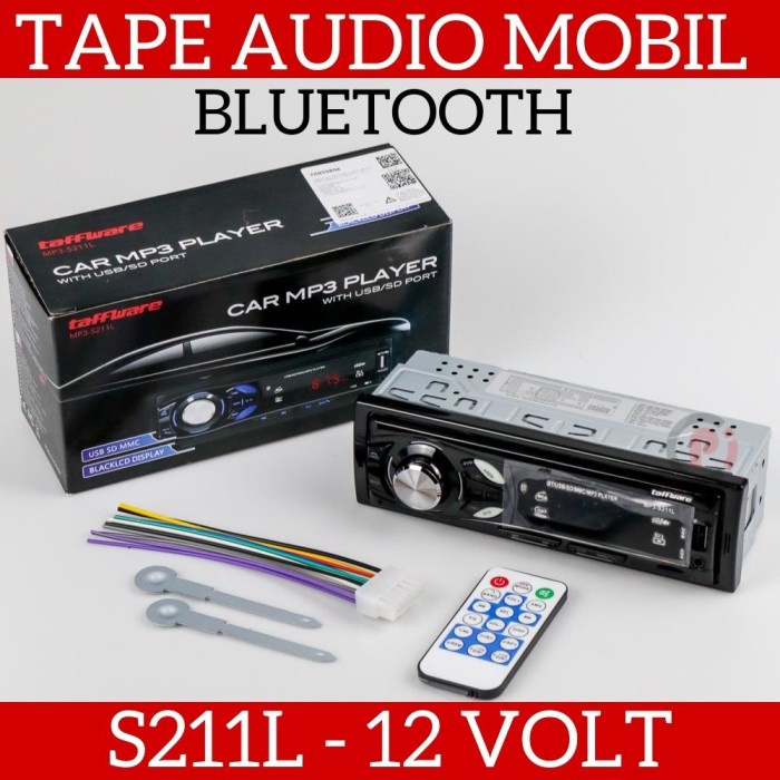 Tape Audio Mobil MP3 Player Bluetooth Wireless Head Unit 12V S211L