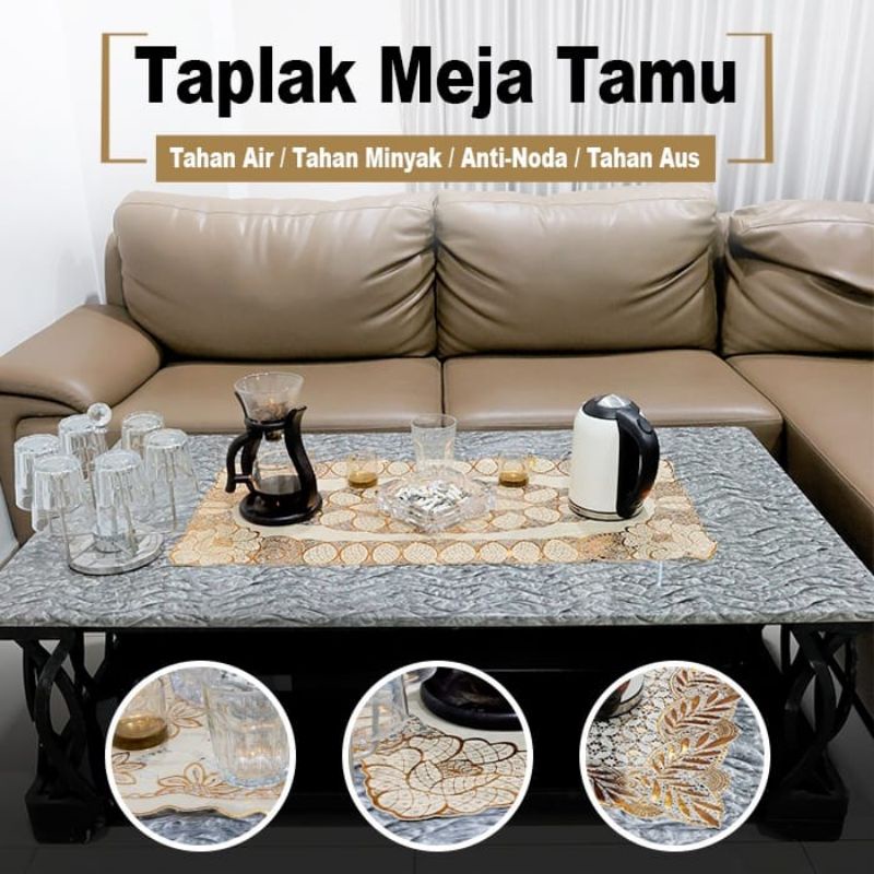 Medan Termurah size 40x85 Taplak meja tamu mewah anti air import