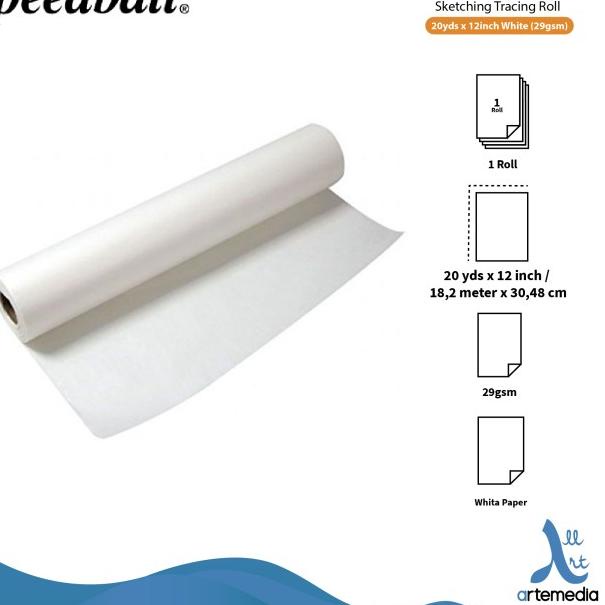 Bienfang White 20YDS x 12inch Sketching & Tracing Paper Roll Kertas