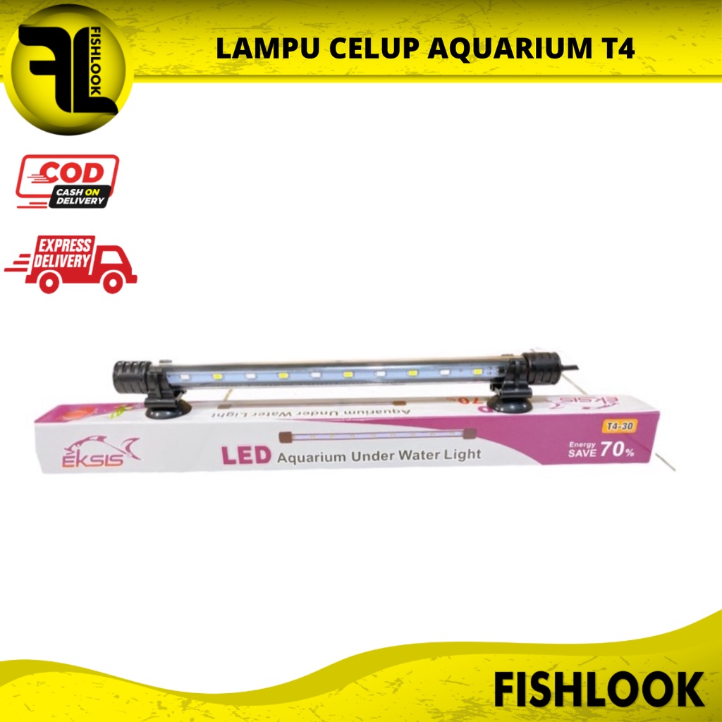 LAMPU CELUP LED AQUASCAPE AQUARIUM T4 20-60CM PUTIH BIRU 3 WARNA DALAM AIR TERBAIK