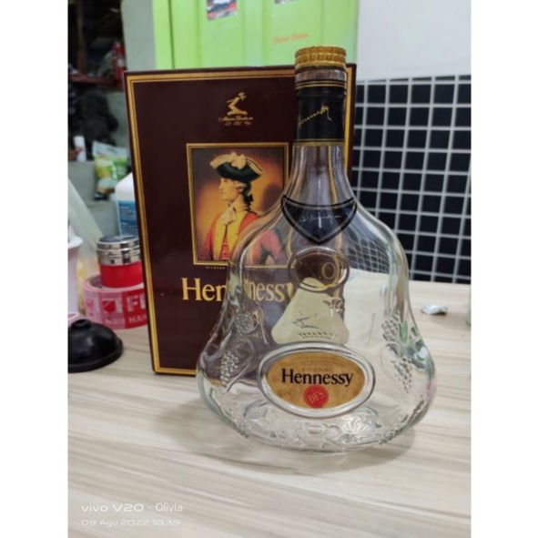 Pajangan Botol Bekas Cognac Kuno Jadul Antik