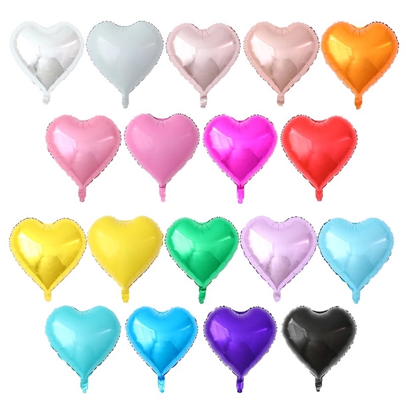 Jual Balon Foil Love Heart Hati Inch Shopee Indonesia