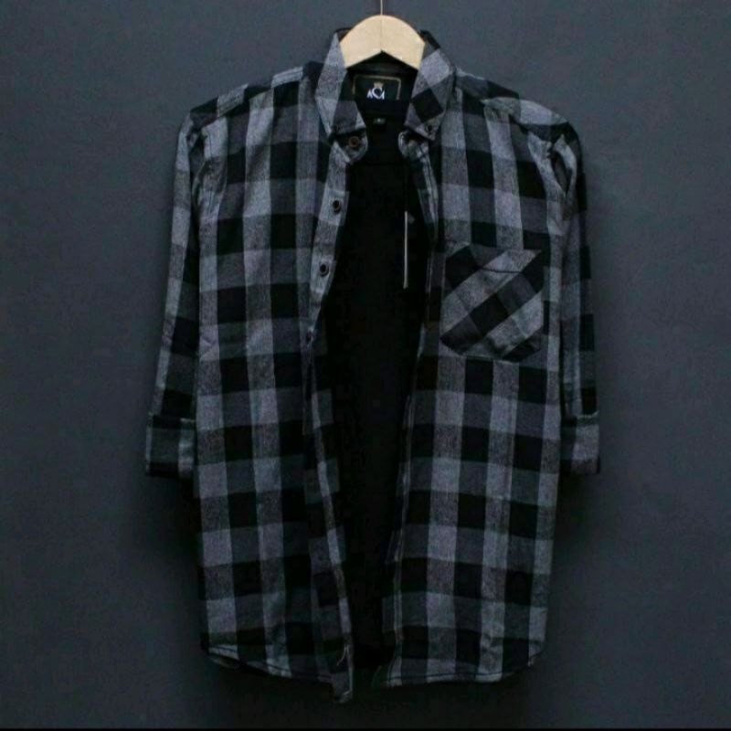 Kemeja Flanel Impor Pria Kualitas Premium Lengan Panjang Unisex Hem Flannel Baju Flanel Pria Wanita Motif Kotak Kotak