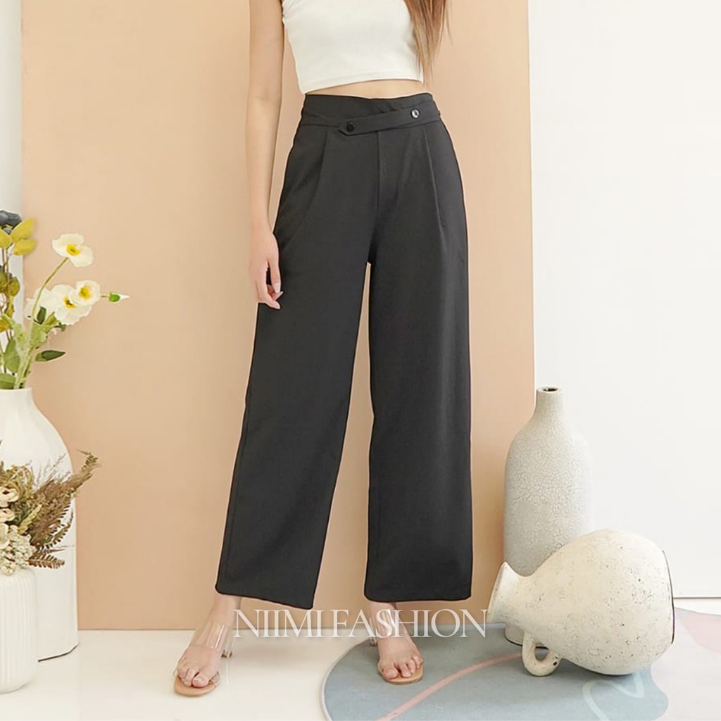 NIMI - Cullote Catrin Knit Celana Kulot Bahan Knit Premium