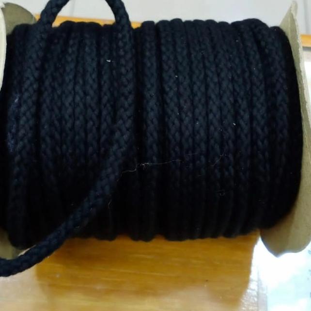 Tali Tambang Kepang Katun 5mm Color Hitam