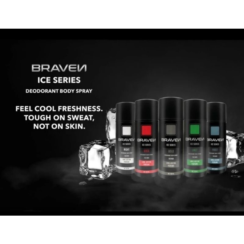 Braven Ice Deodorant Body Spray 150 ml Wild