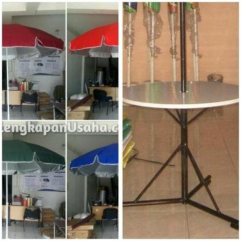 meja bulat payung tenda