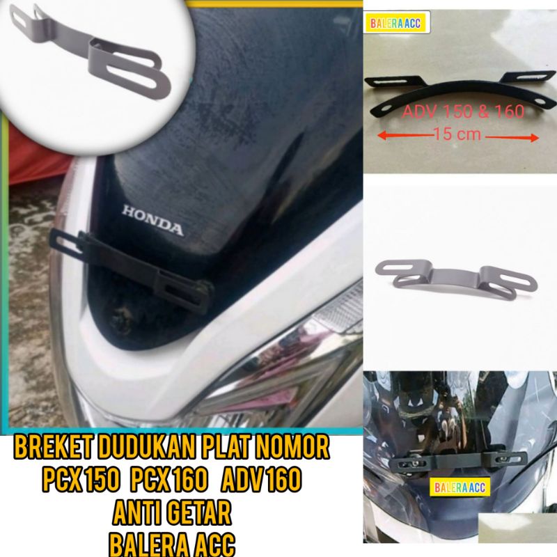 Breket Dudukan Plat Nomor Depan Honda ADV 160 PCX 160 &amp; PCX 150