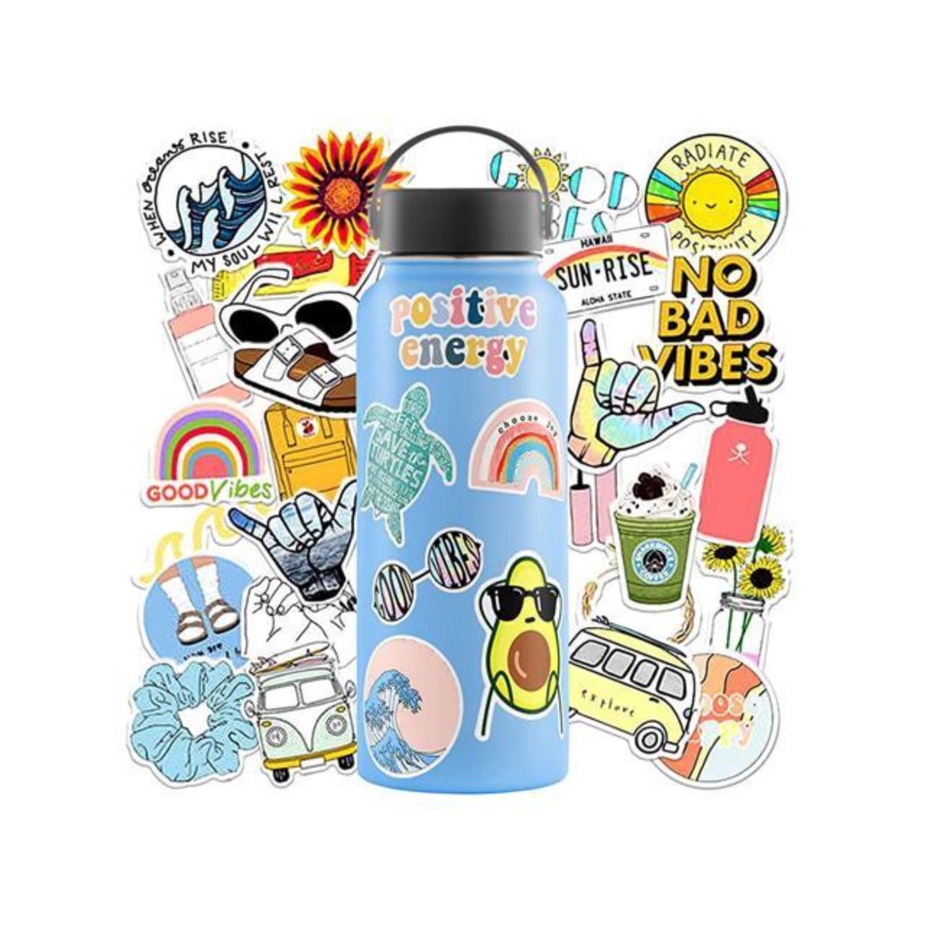 TERMURAH 110 PCS STICKER RANDOM AESTHETIC ANTI AIR UNTUK LAPTOP CASE TUMBLER KOPER HP HELM GELAS MAINAN