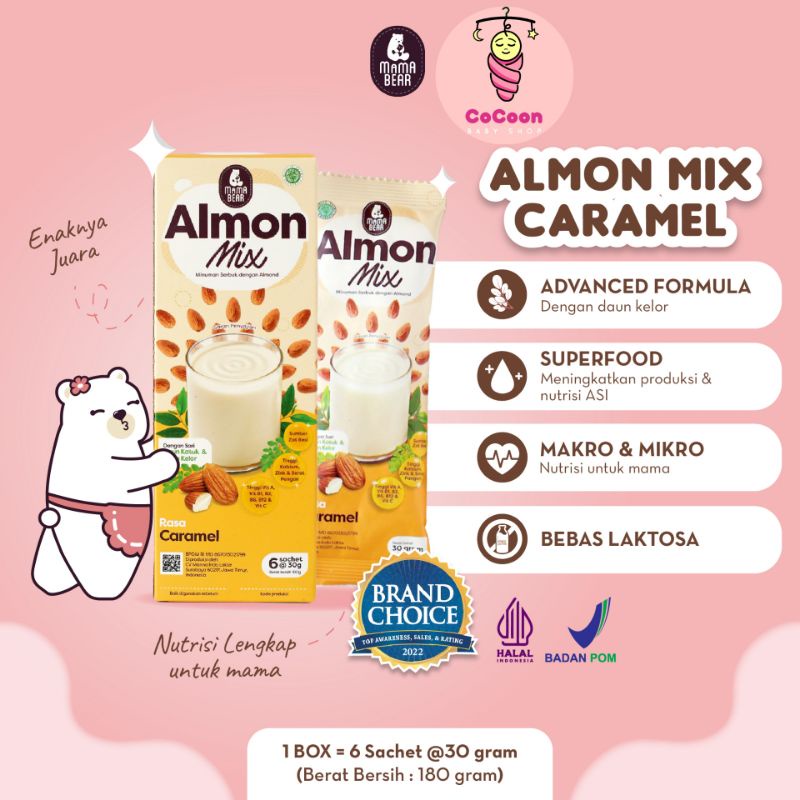 Susu Almond Mama Bear Mamabear Almon Mix Caramel Karamel