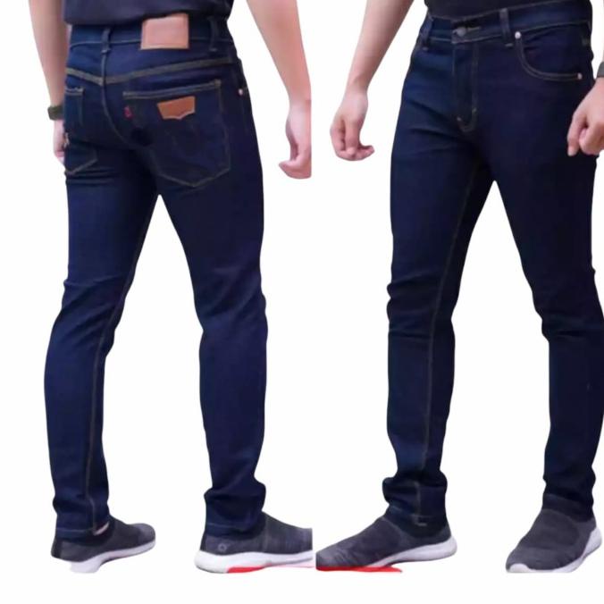 Celana Levis Jeans Panjang Pria Cowok Laki Dewasa Pensil Skinny Karet