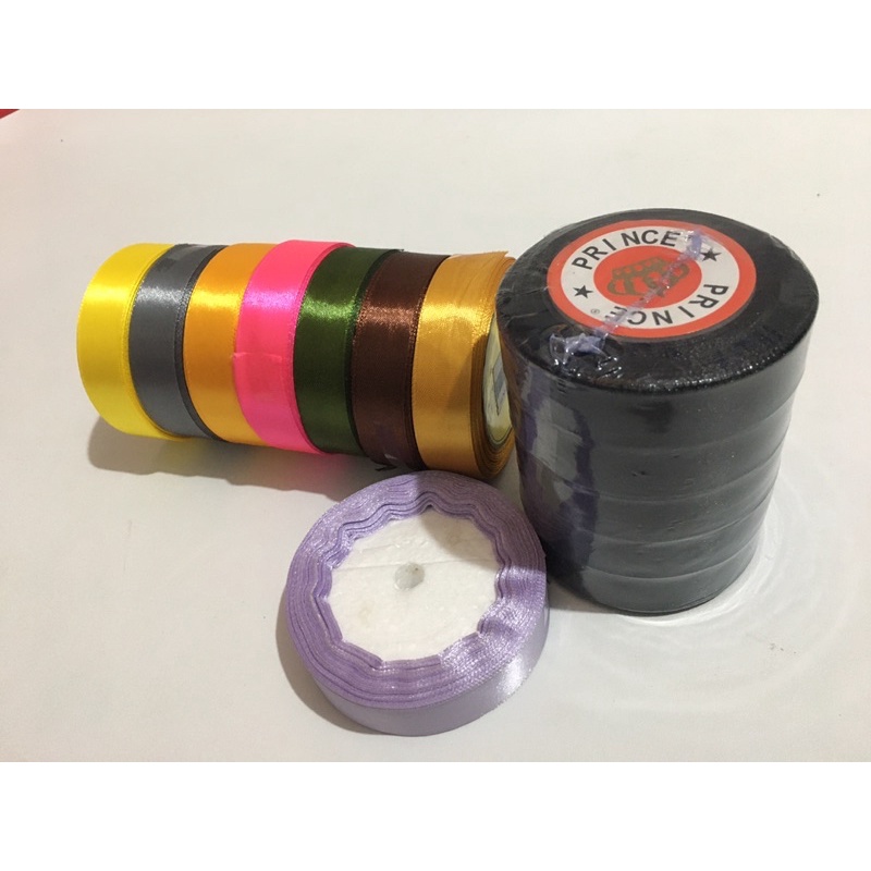 

PITA SATIN / PITA KAIN 2cm 3/4 INCH 25 YARD HARGA PER ROLL by.happy.partyshop.wajak