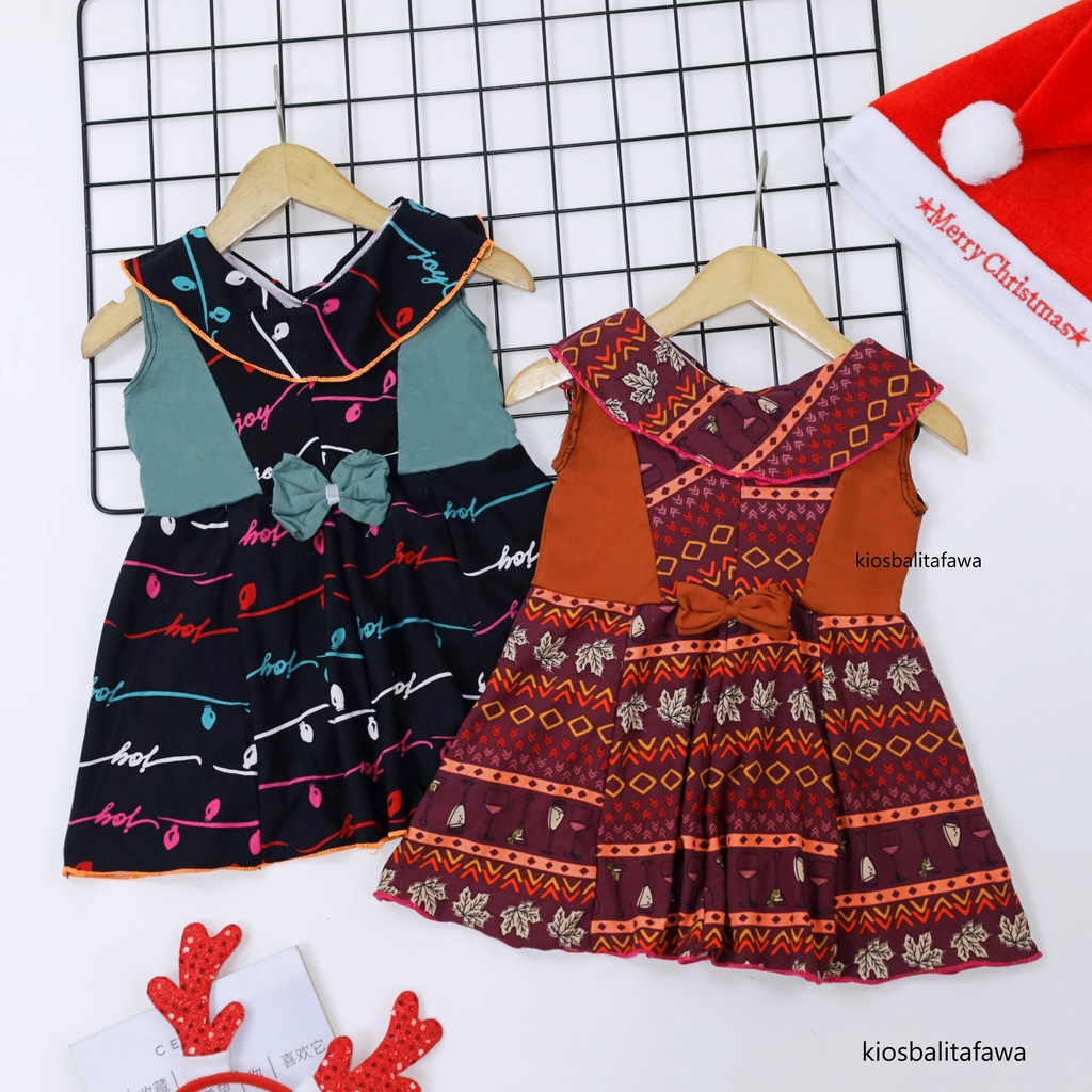 [NATAL] Dress Cantika size Bayi - 3 Tahun / Dres Yukensi Baju Anak Perempuan Gaun Murah Grosir
