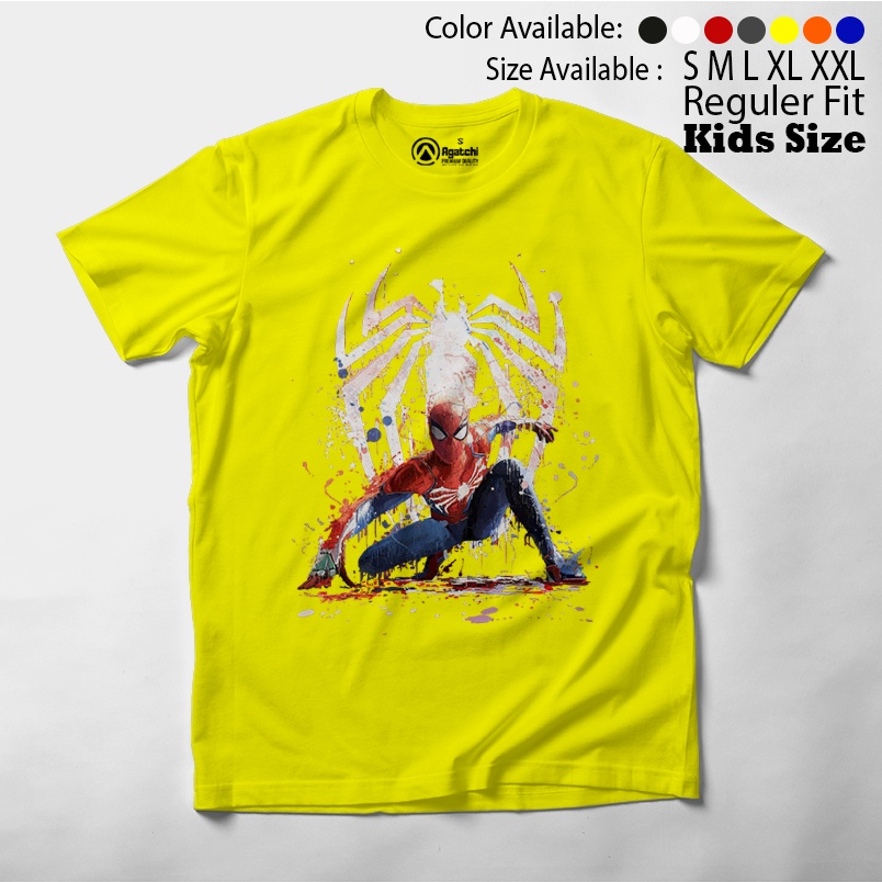 Baju Kaos Atasan Anak Laki - Laki Motif Spiderman V2