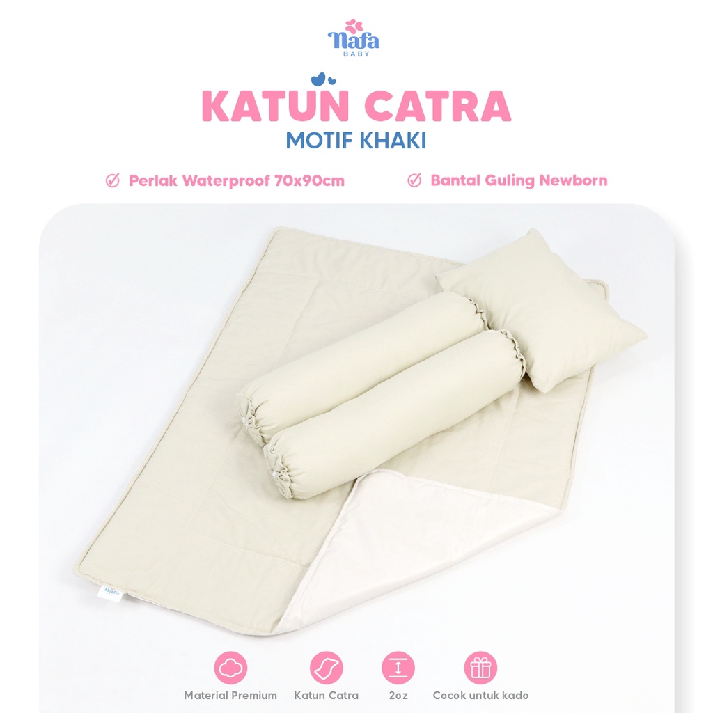 BEDCOVER ANTI OMPOL LENGKAP DENGAN BANTAL GULING / PERLAK BAYI WATERPROOF / MATRAS ANTI AIR MOTIF LUCU / PAKET HAPPY BY NAFA BABY