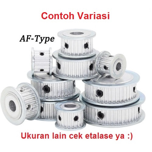 [HAEBOT] HTD3M Pulley Pully Timing CNC AF 18T W15 W10 Bore 6.35 7 8 10 mm 3D Printer Lebar 15mm 10mm Puley Printer Aluminium Pitch 3mm Silver Bor