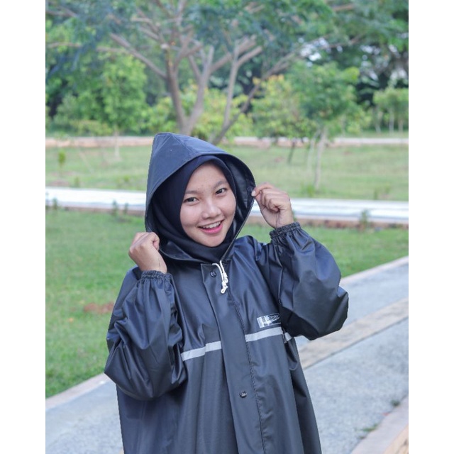 RAINCOAT,JAS HUJAN GAMIS SYAR'I TERMURAH,BAHAN TEBAL