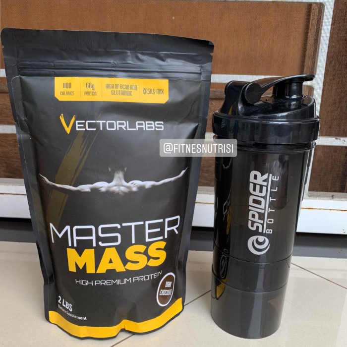 mastermass 2lbs vectorlabs gainer mass susu penambah masa otot fitness