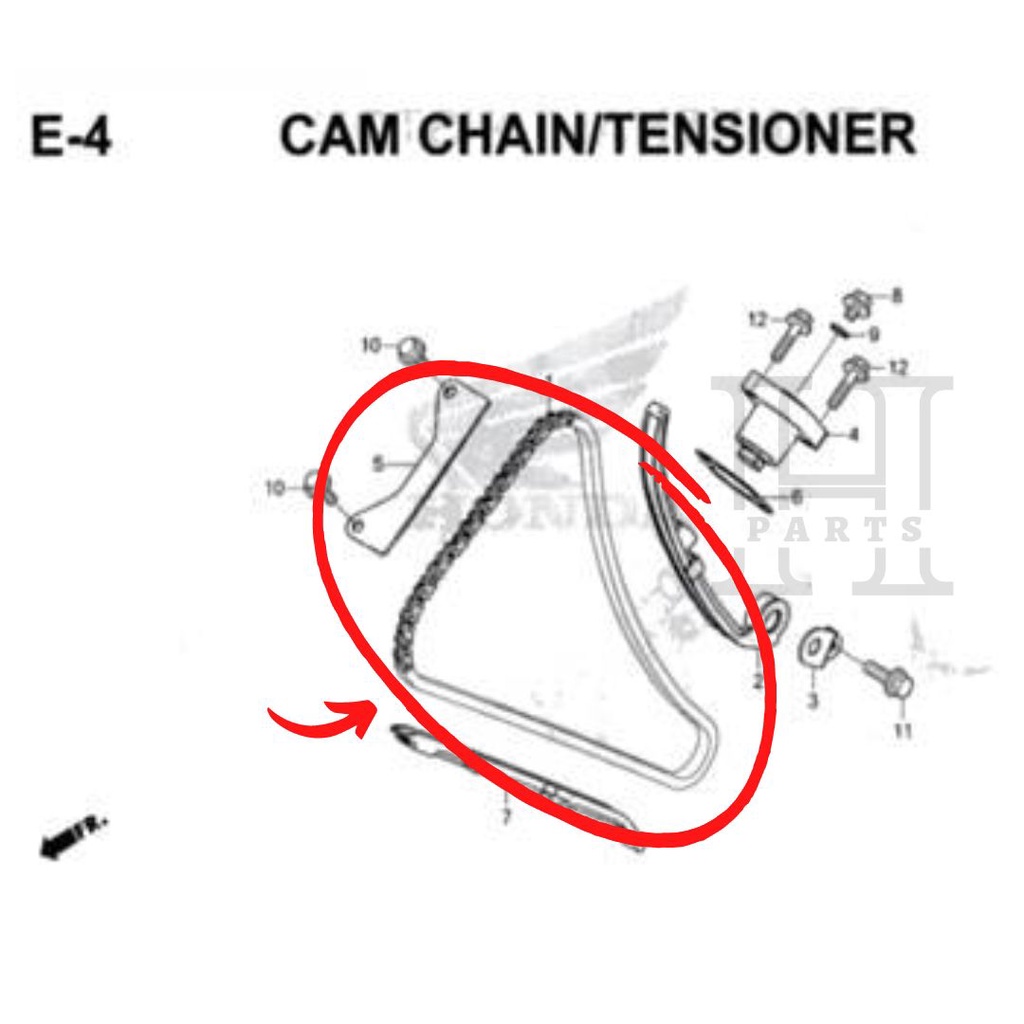 RANTAI KETENG MESIN CHAIN CAM (120L) NEW SONIC SUPRA GTR CB150R 150X 14401-K56-N01 ASLI ORIGINAL AHM HGP HONDA