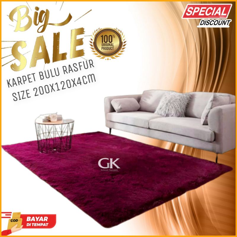 Karpet bulu uk 200x120x4cm