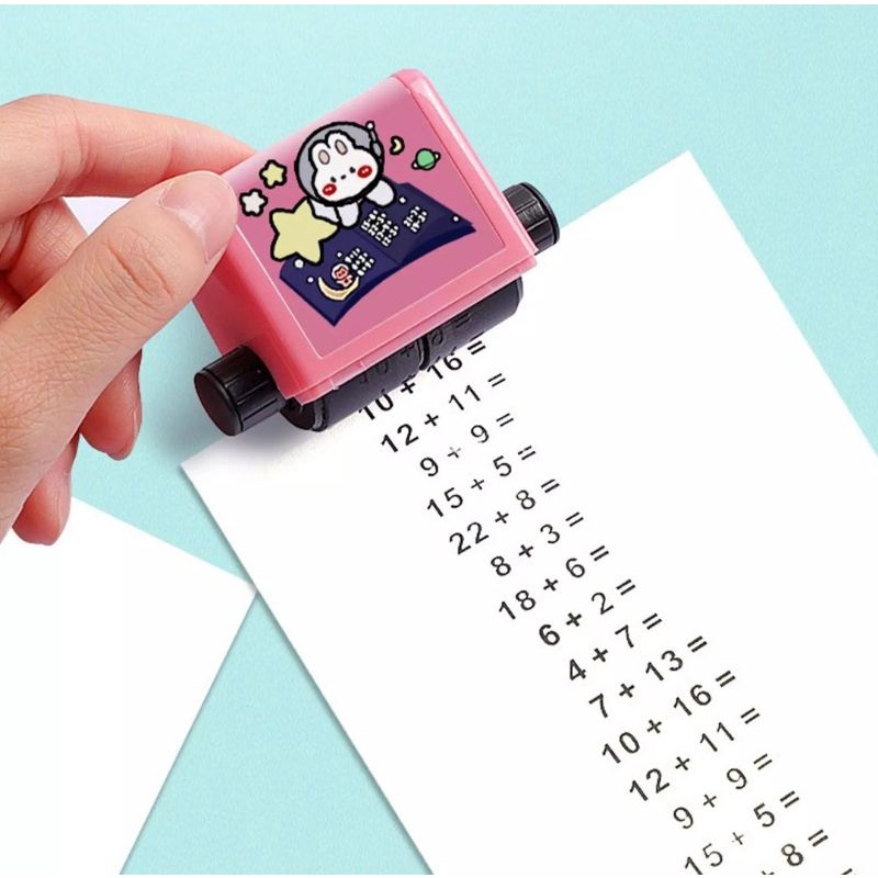 Number Teaching Roller Stamp Soal Matematika Stampel Anak Belajar Menghitung