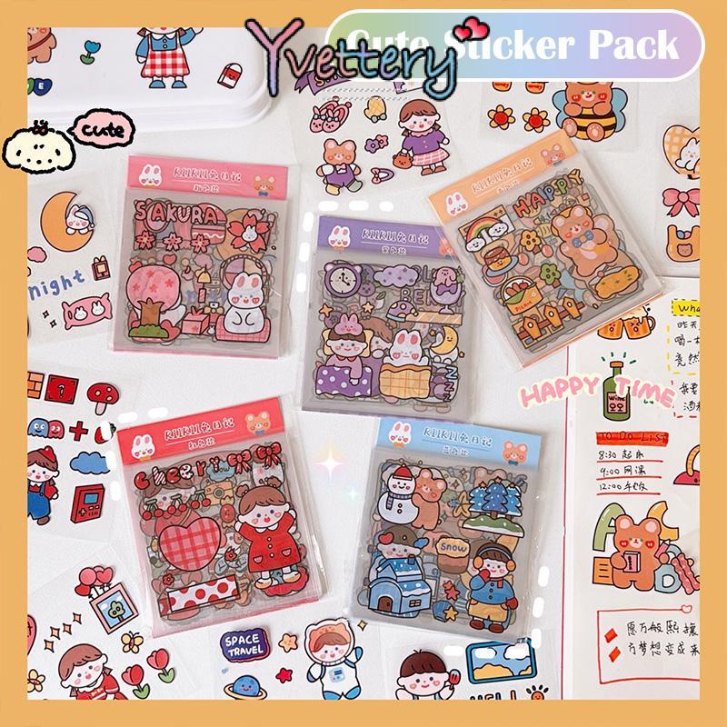 

COD❤️ 20/25/102 PCS Stiker Motif Kartun Korea Lucu Anti Air Dekorasi pola kecil Handbook Scrapbook DIY / Dekorasi Notebook-yy