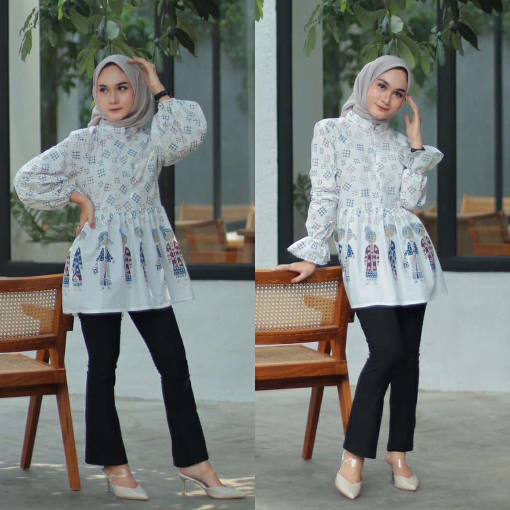 Atasan Batik Dolby Dolbi Dobby Doby Tenun Sutra Tulis Halus Katun ATBM Baron ,Sarombit Atasan