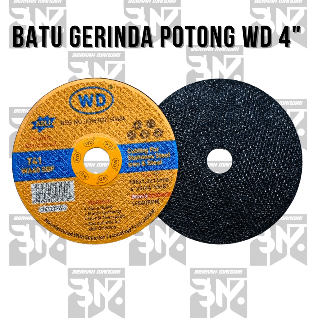 WD Batu gerinda potong besi 4&quot; x 1,2 spec T41 WA60-SBF mata gurinda cutting wheel resibon