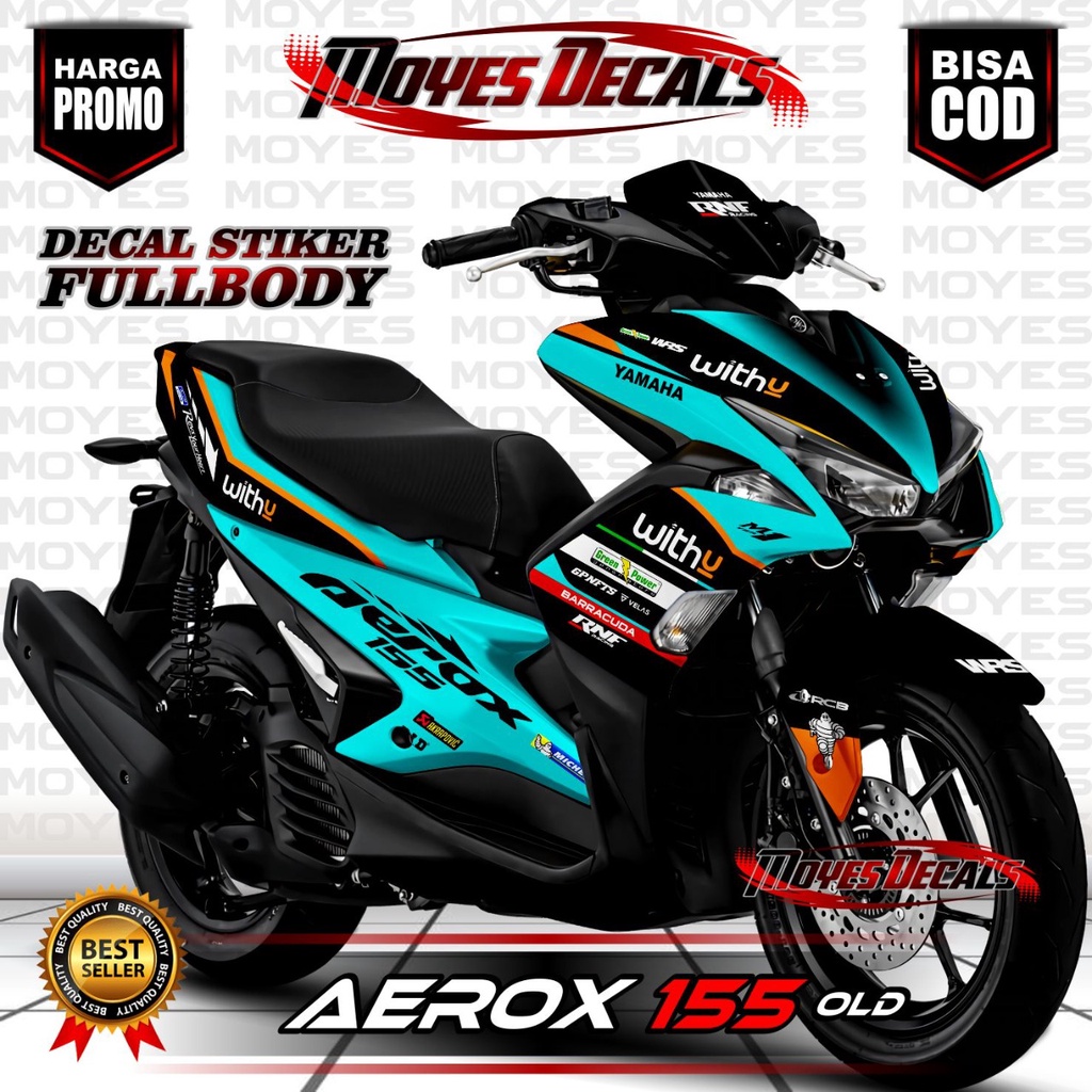 Stiker Decal Motor Aerox 155 old Stiker Full Body variasi sticker motor New Aerox 155 old aksesoris 