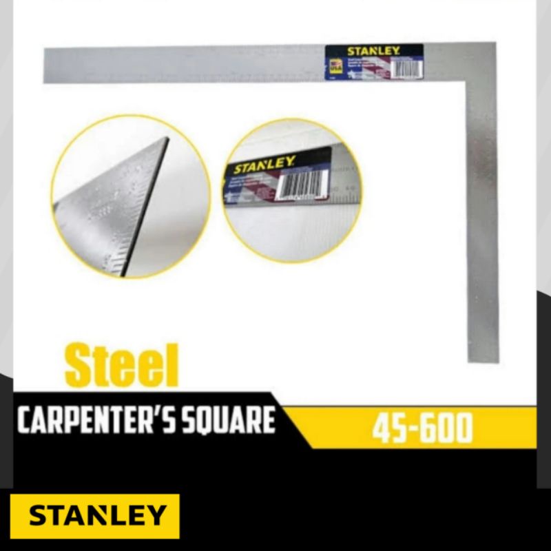 

Penggaris siku Besar Stanley ( 45-600 ) Steel Carpenter Square Metric