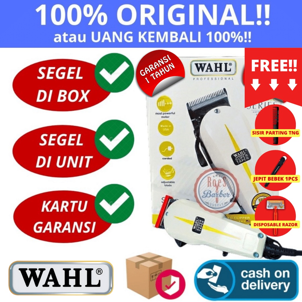 Alat potong rambut Clipper ORI WAHL SUPER TAPER Mesin cukur rambut Original