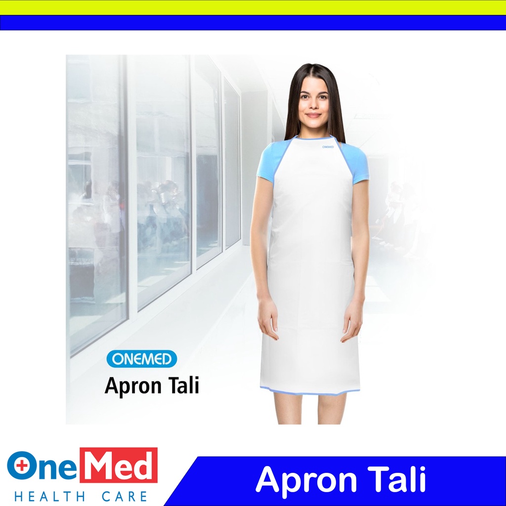 Apron Tali / Celemek Medis / Bidan Apron Celemek Plastik Onemed
