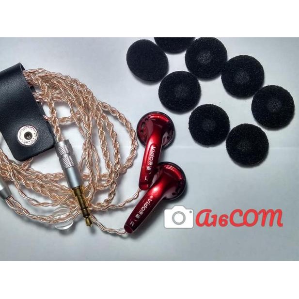 EARBUD VIDO MIC DIY RECABLE v2 - Biru